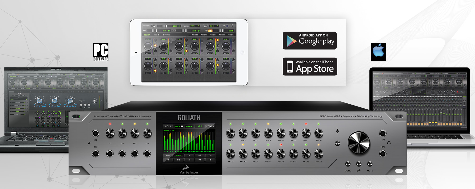 Audio Interface Goliath remotley controlled